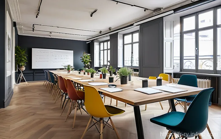 코리빙 커뮤니티와 스타트업 생태계 - **Coliving Innovation Hub in a French City**
A dynamic, sunlit coworking space within a modern c...
