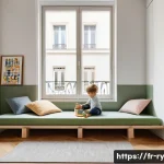 코리빙 커뮤니티에서의 가족 친화적 환경 조성 - A bright, photorealistic interior of a family-focused modular apartment in a French city (Parisian /...