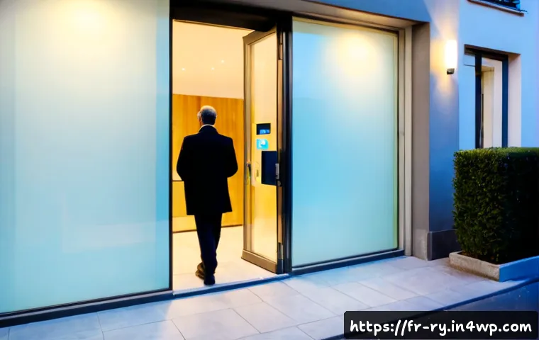 Home 17 코리빙 커뮤니티의 안전 및 보안 해결책 - Photorealistic modern co-living residence entrance in Paris at early evening, a diverse group of adu...
